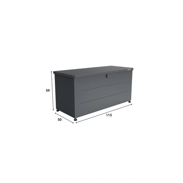 Terrassenschrank, »Gary«, Metall, pulverbeschichtet, LxBxH: 115x50x59 cm, anthrazit