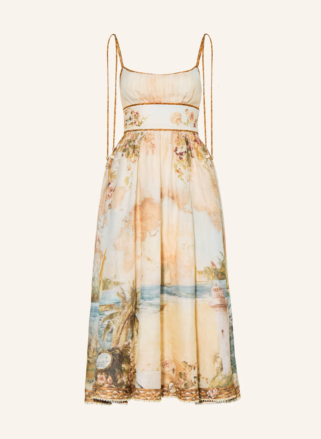 ZIMMERMANN Leinenkleid MAHON mit Plissees
