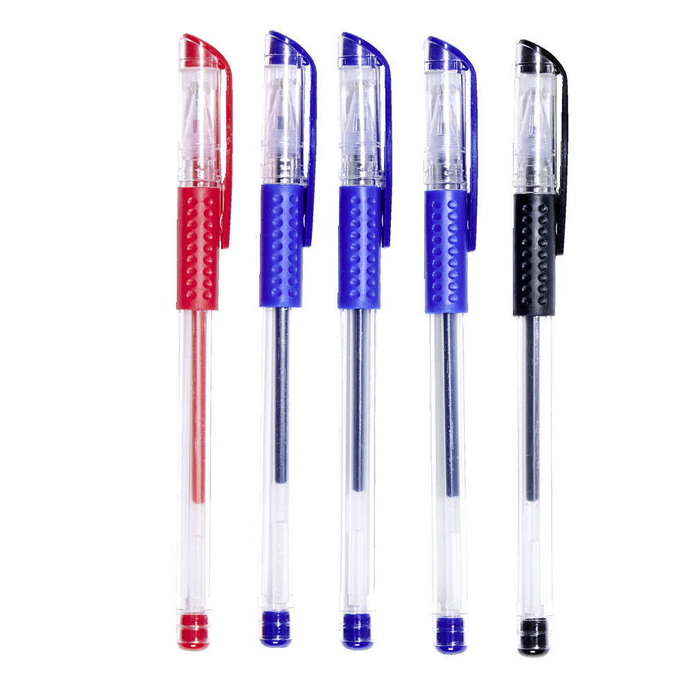 Lot de 5 stylos à encre bleu/noir/rouge 0,6mm