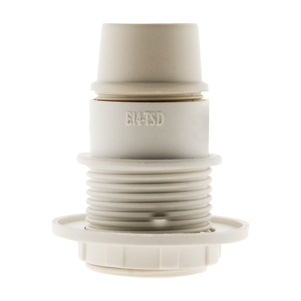 Douille E14 simple bague - Blanc - Zenitech