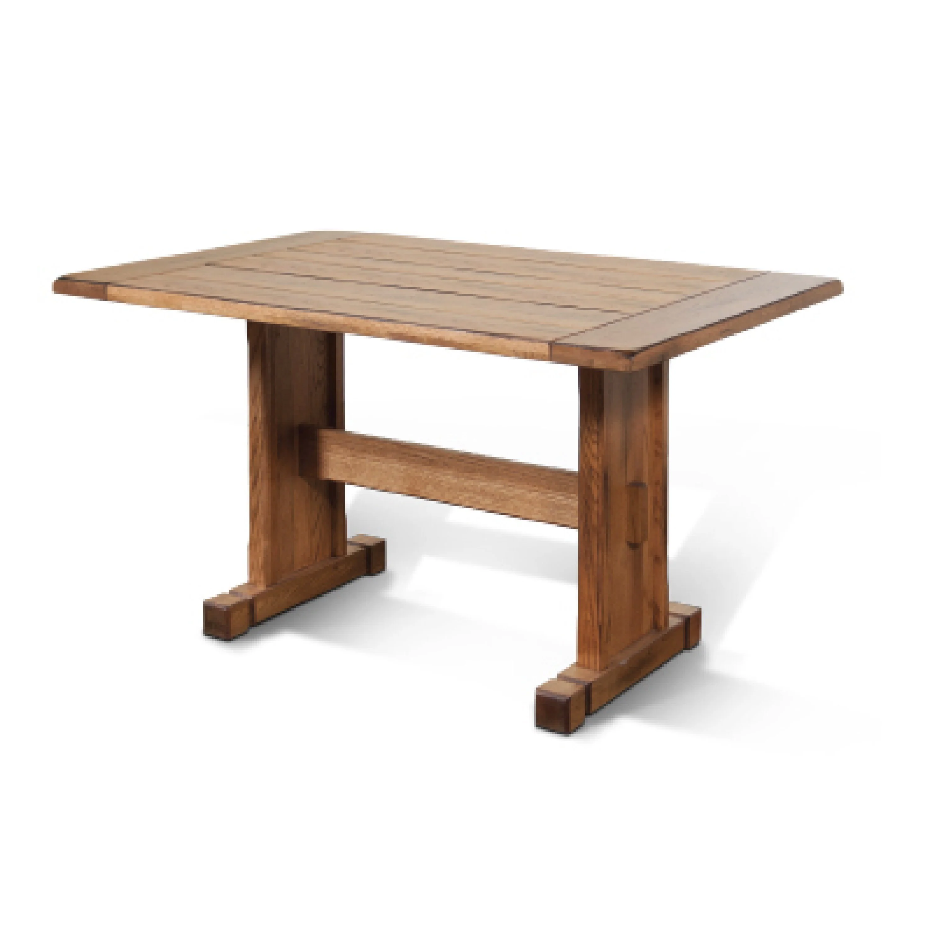 Marv Dining Table, 50 Inch Rectangular, Farmhouse Light Brown Wood