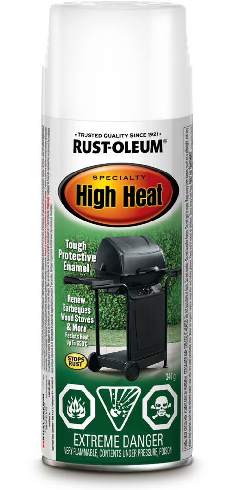 Rust-Oleum® Specialty High Heat Enamel Aerosol Spray Paint w/Rust Protection, 340-g