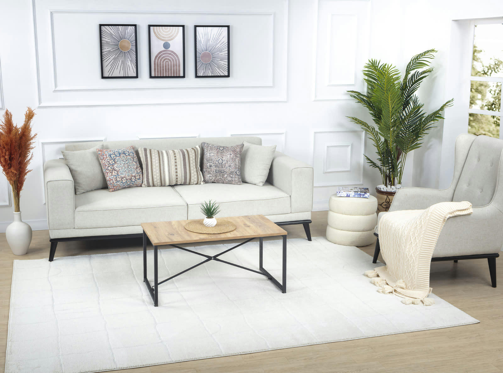 HOPE - Tapis Scandinave Wabi-Sabi Ivoire 160x213