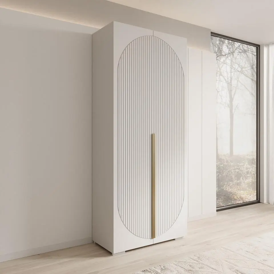 Meubella - Mayfair - Kledingkast 2-deurs - Wit - 100x47x237 cm