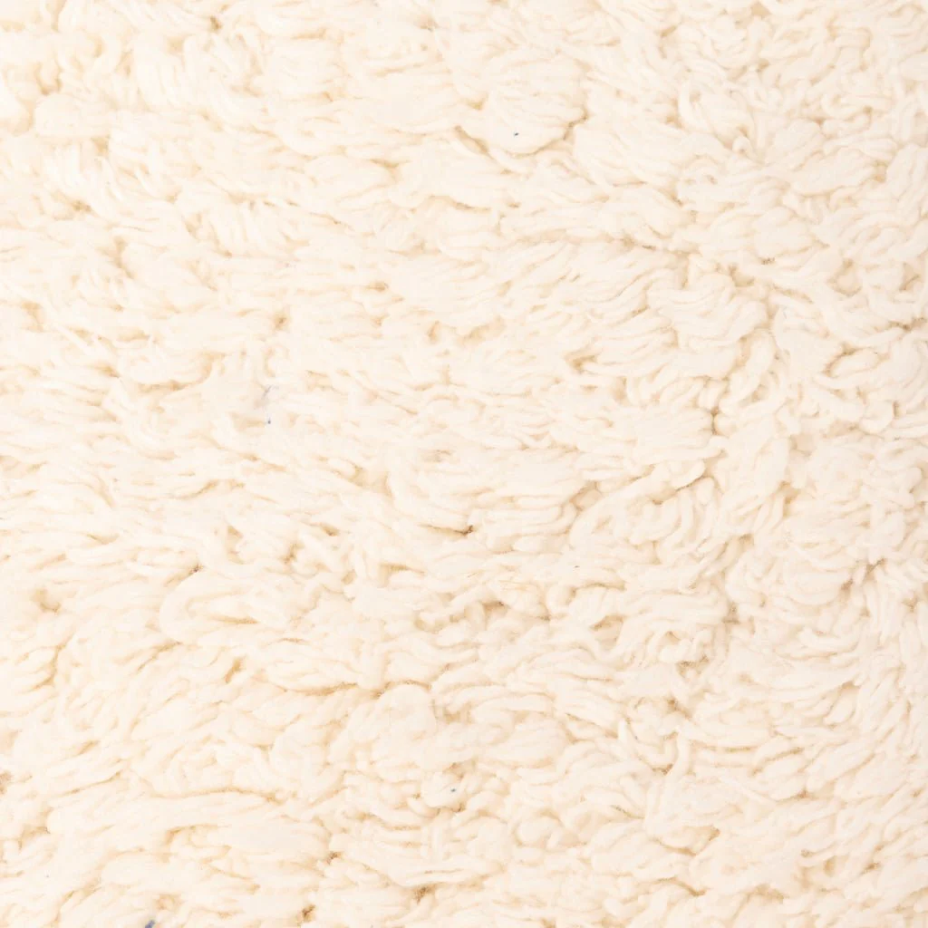 Tapete de Casa de Banho Algodão Oval com Renda Bege TWIG