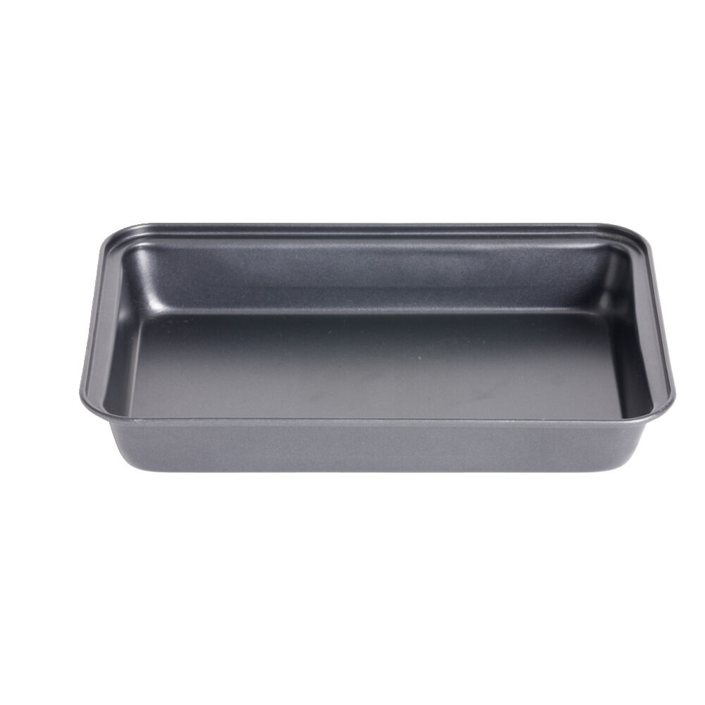 Plat à four en métal noir 30x20xH4,8cm