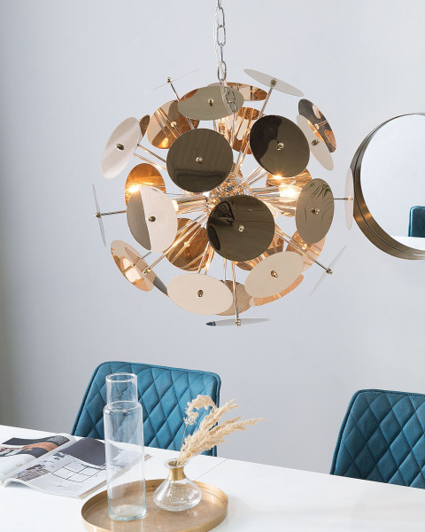Lampa wisząca sufitowa miedziana nowoczesna