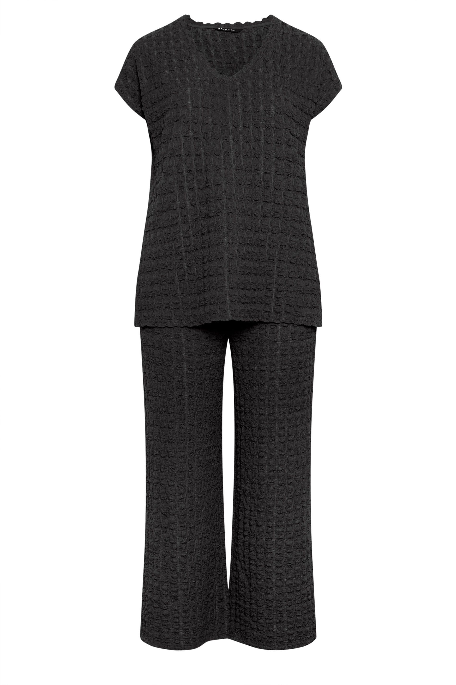 Yours Bubble Textured Top & Trousers Set