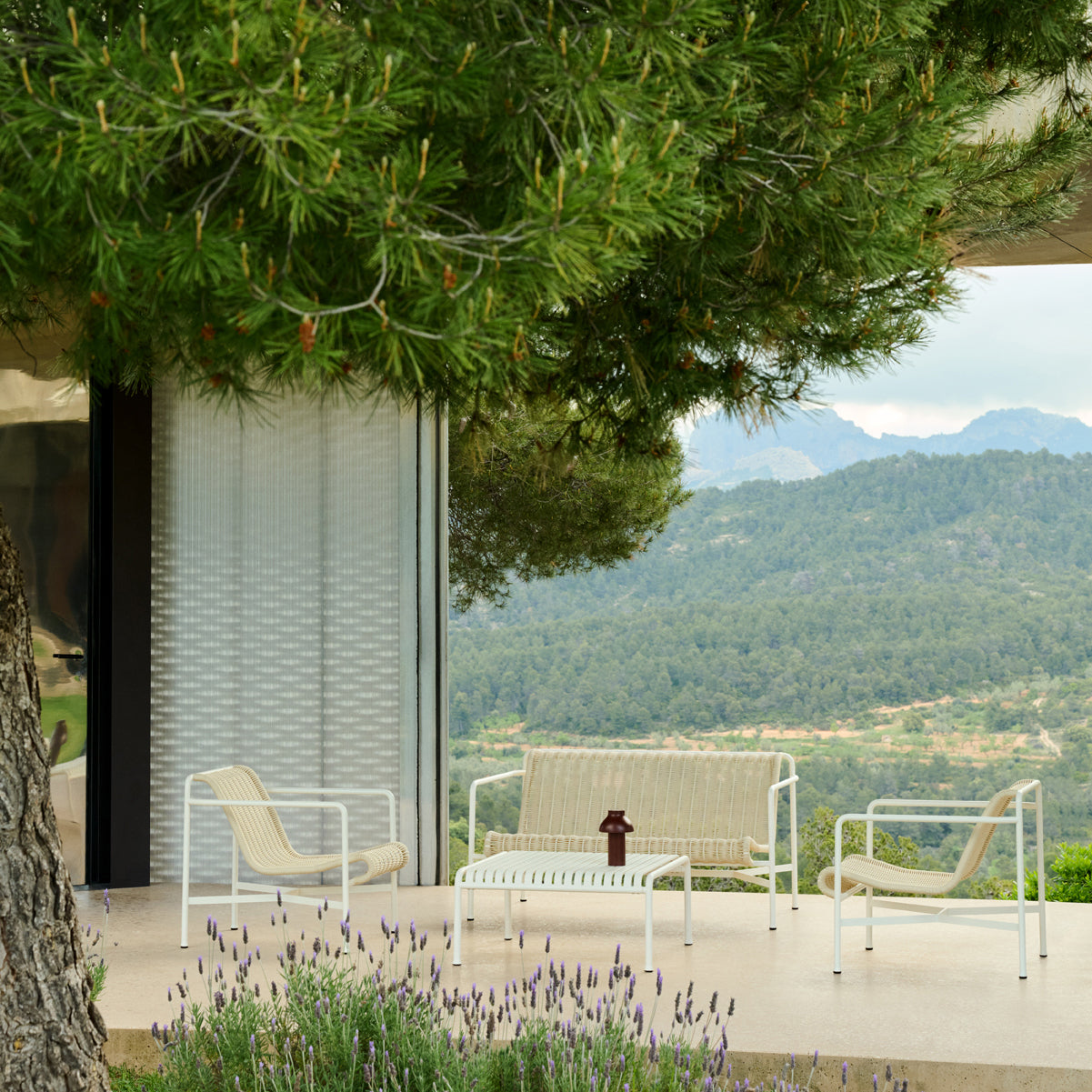 HAY Palissade Buiten Salontafel 86 x 81 cm - Crème Wit