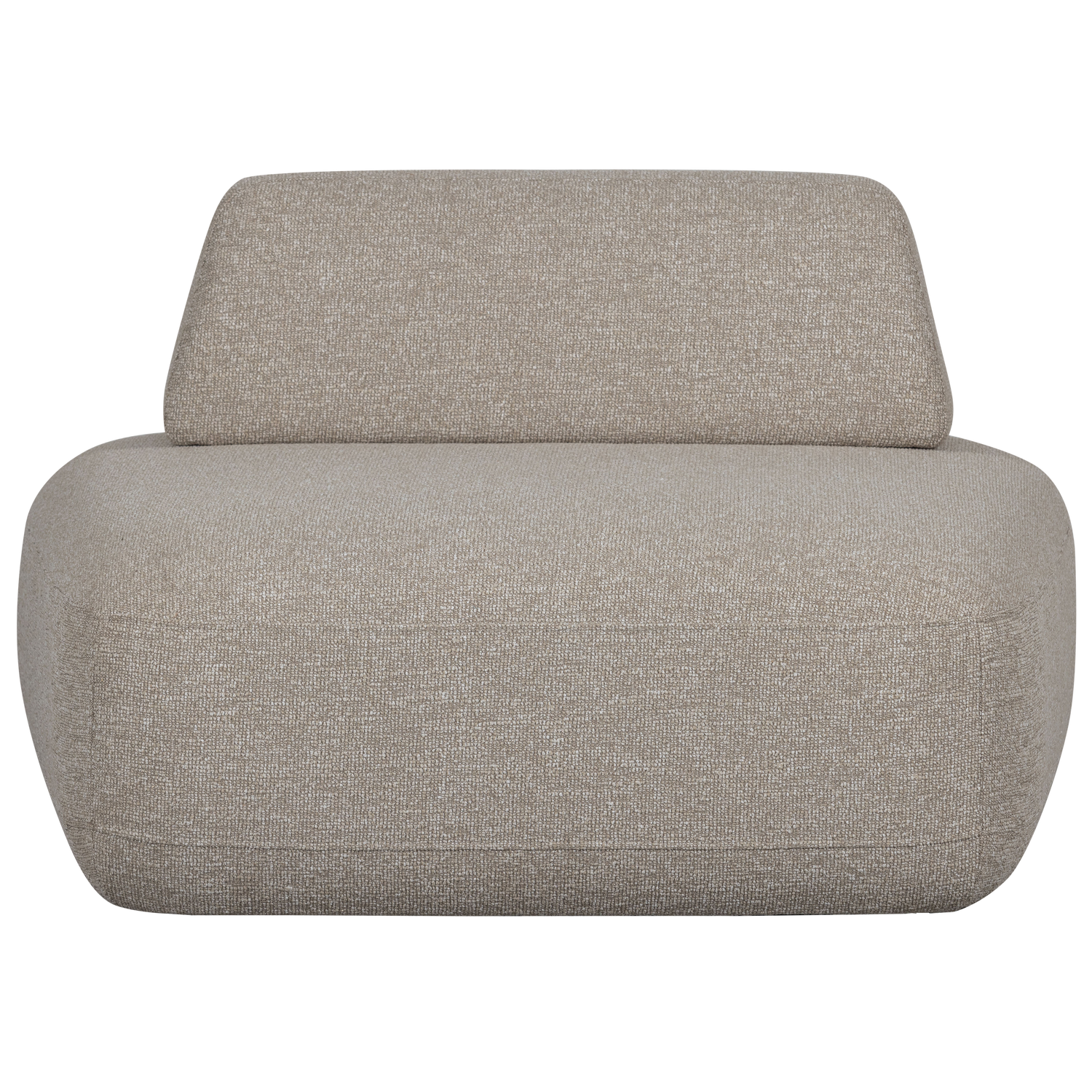 WOOOD fauteuil verplaatsbare rugleuning Sterck - Polyester - Naturel - 70x117x104
