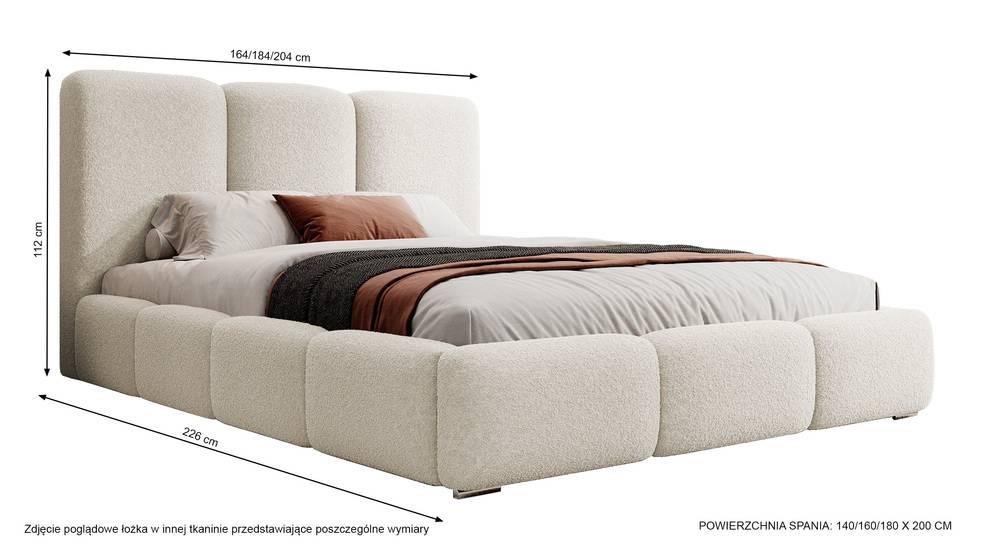 Bedframe Briar bouclé met opbergruimte 160x200