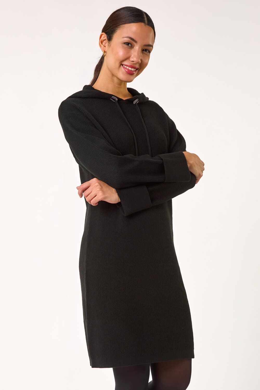 Roman Hooded Knit Dress