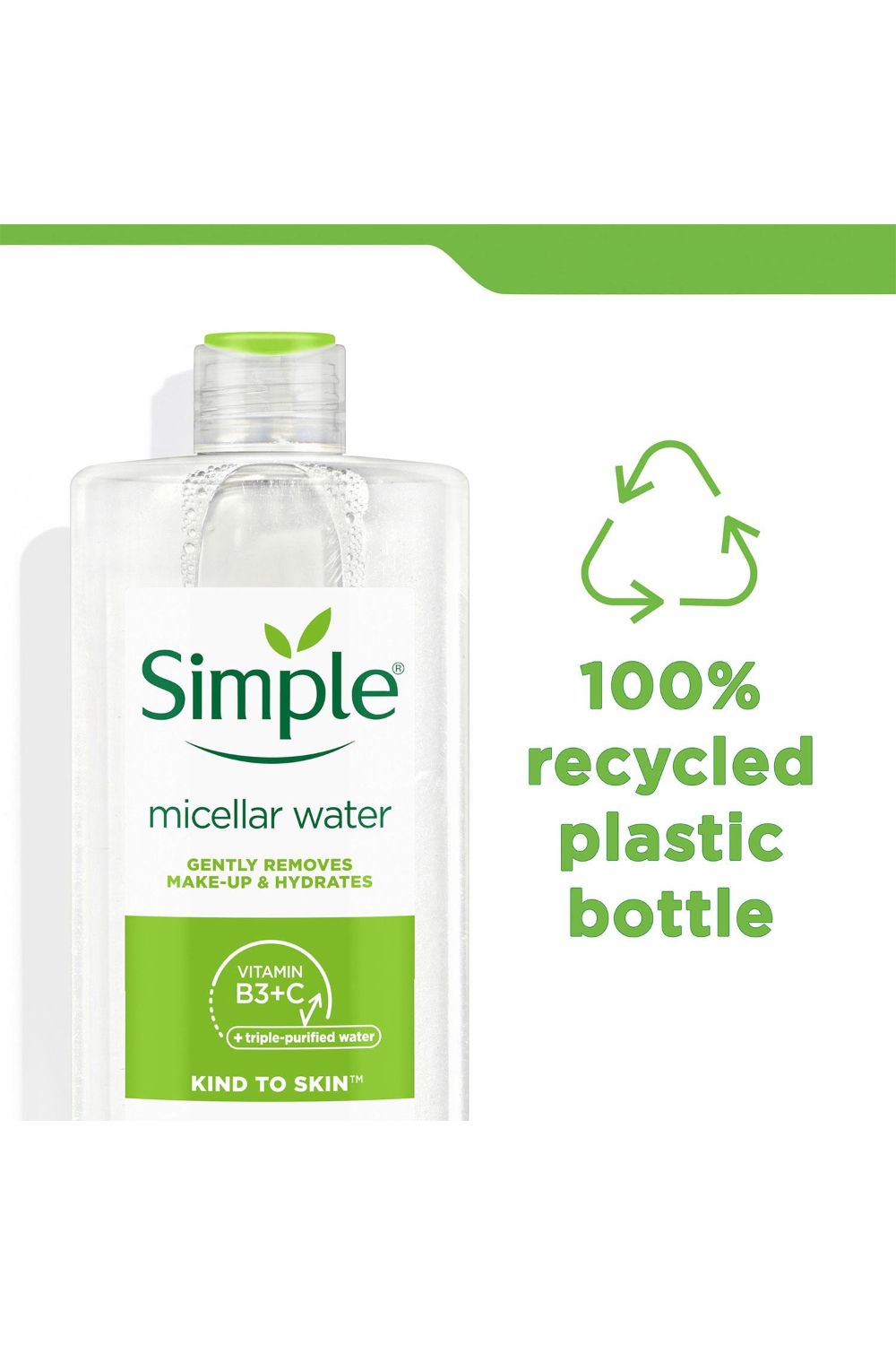 Simple Kind to Skin 'Make-Up Remover' Micellar Cleansing Water, 6 Pack, 400ml