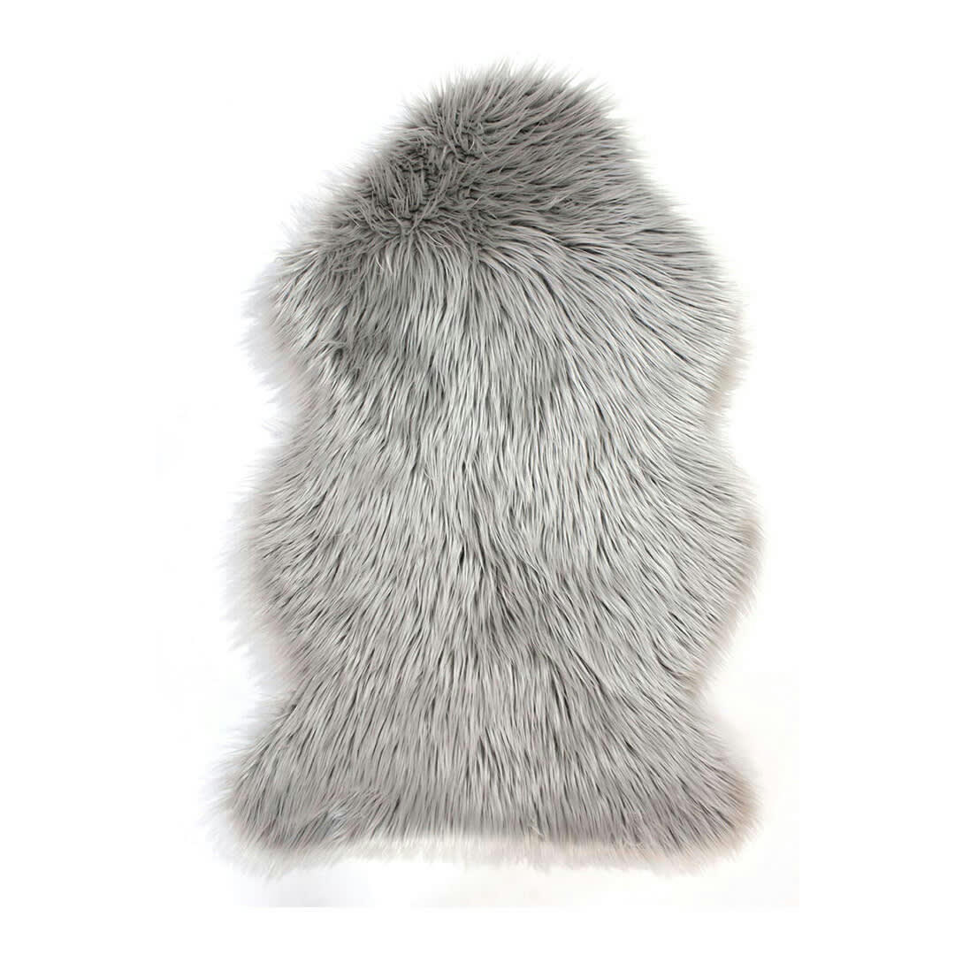 SHEEPSKIN - Tapis   en polyester gris 60x90