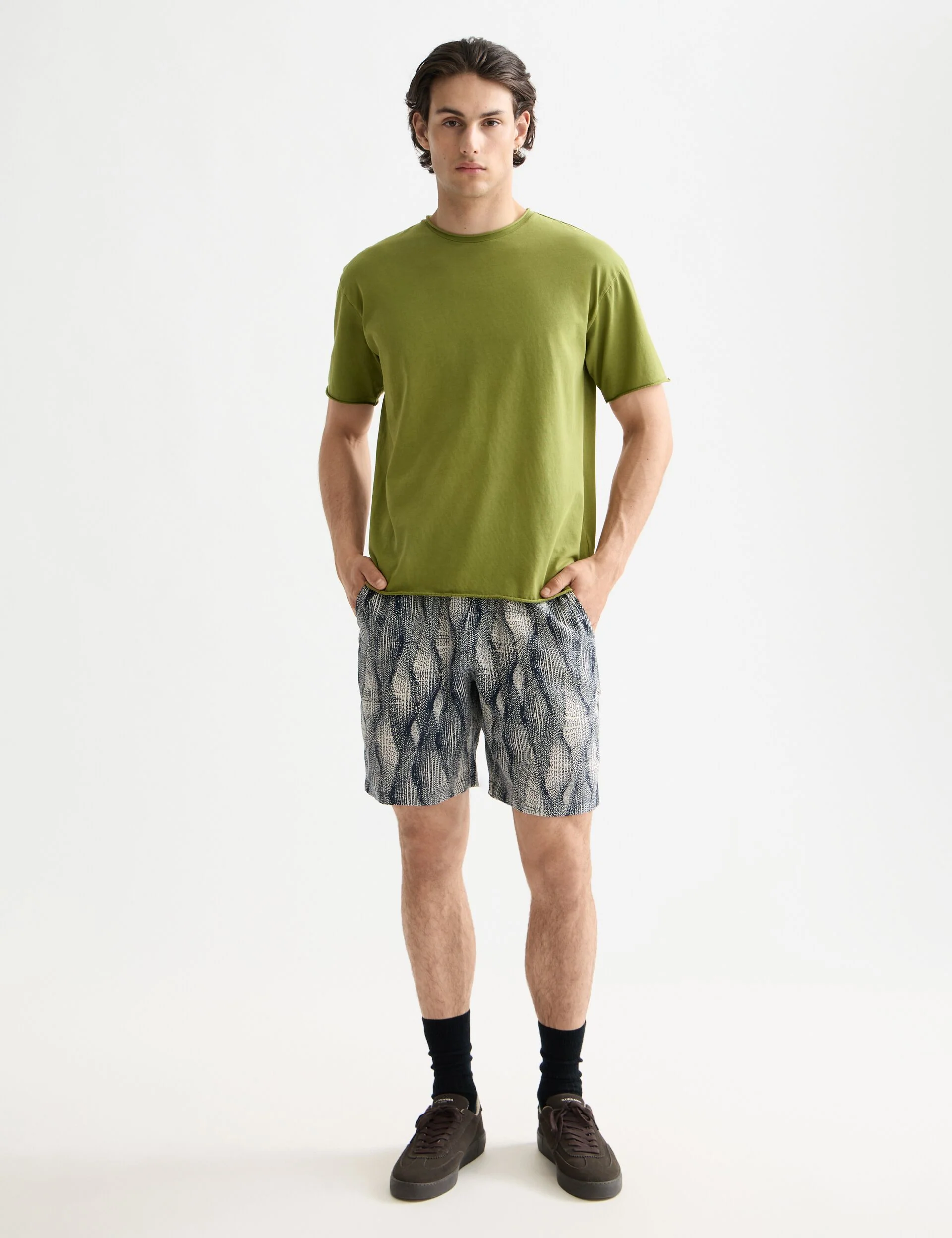 Fave - printed tencel regular fit bermuda short