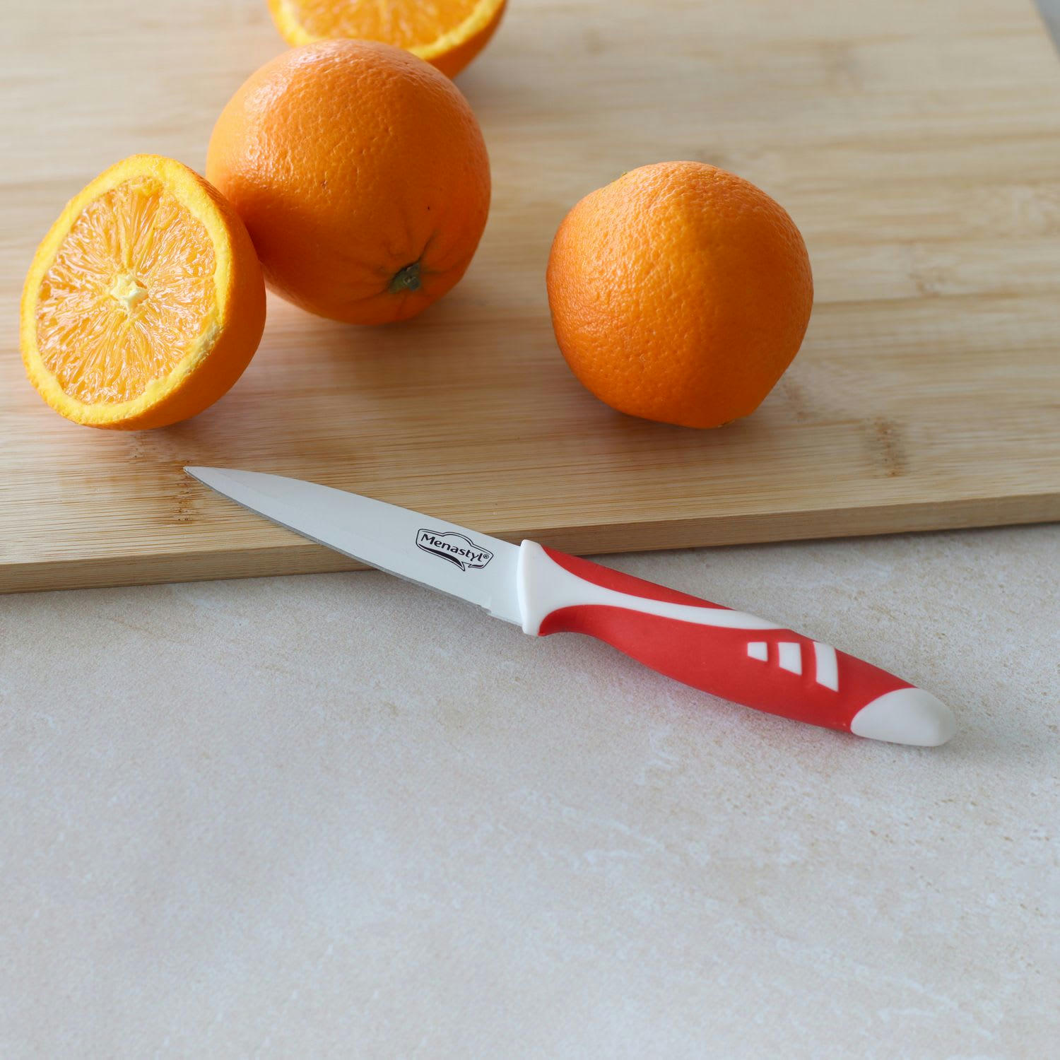 - Lot de 3 couteaux et éplucheurs en inox et revêtement céramique