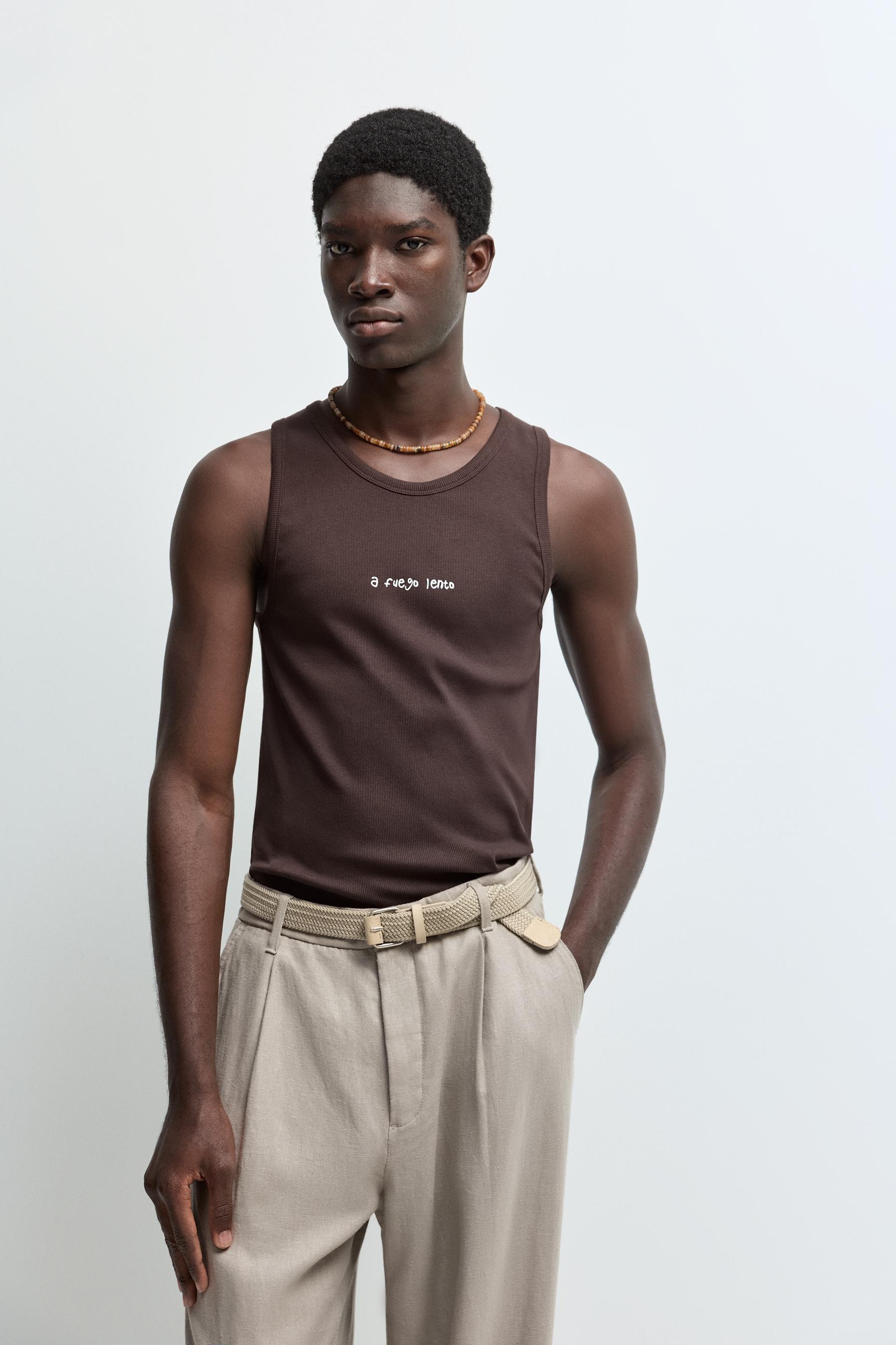 Camiseta tirantes estampado