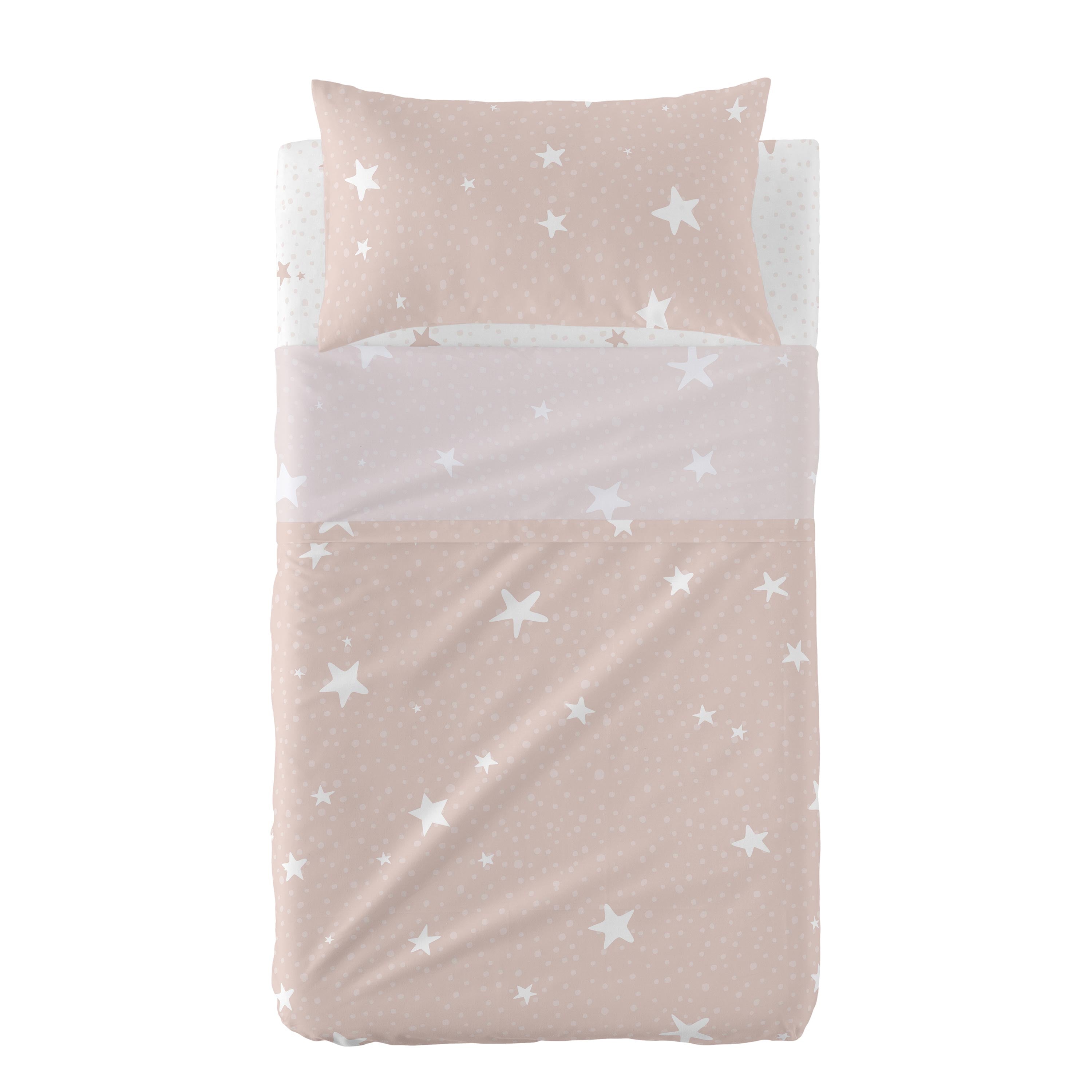 Little star Laken Set ledikant 2-delig Roze Basic Kids, Rosa, 100% kat