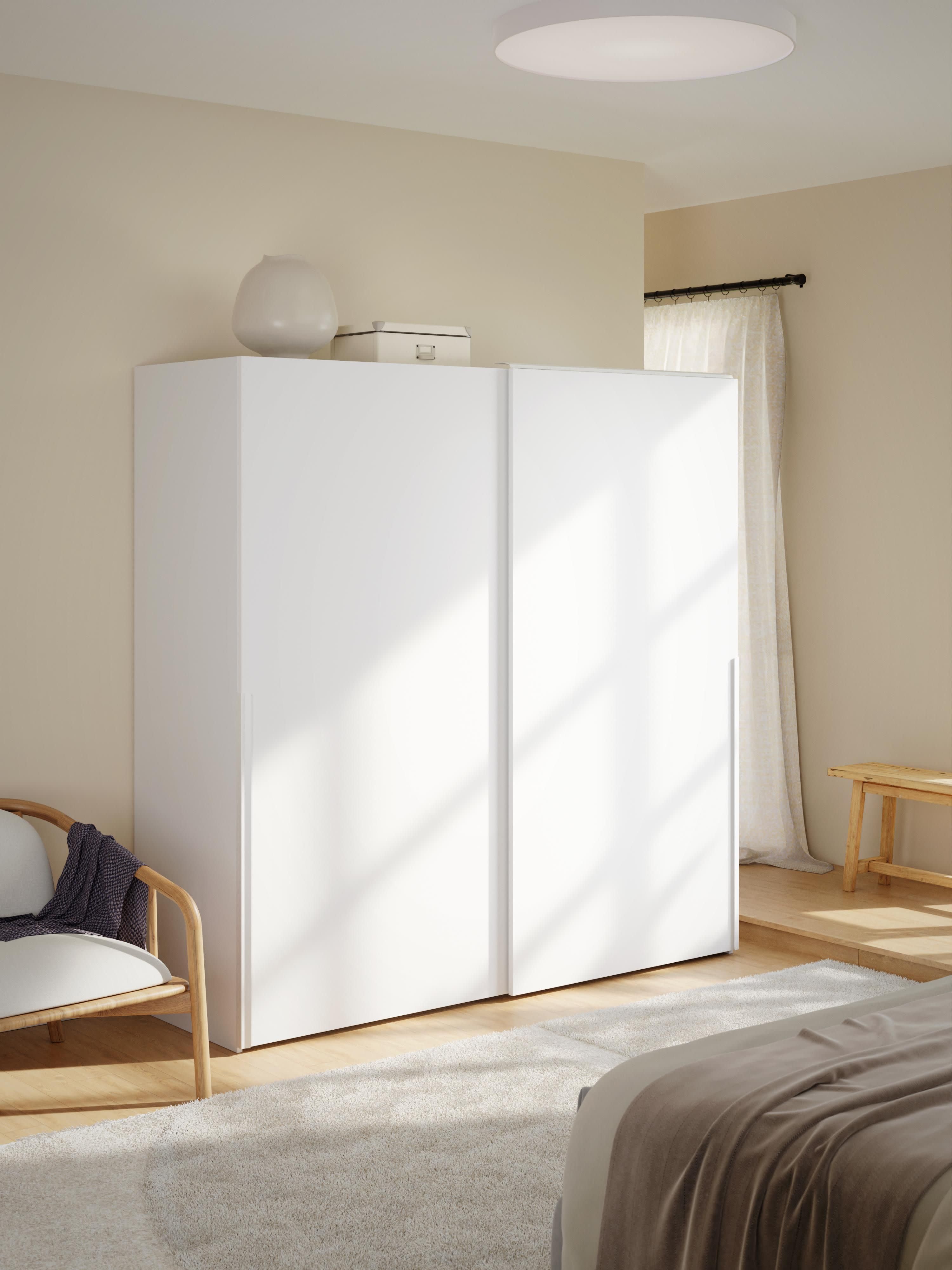 Modularer Schwebetürenschrank Leon, 200 cm Breite, in verschiedenen Größen