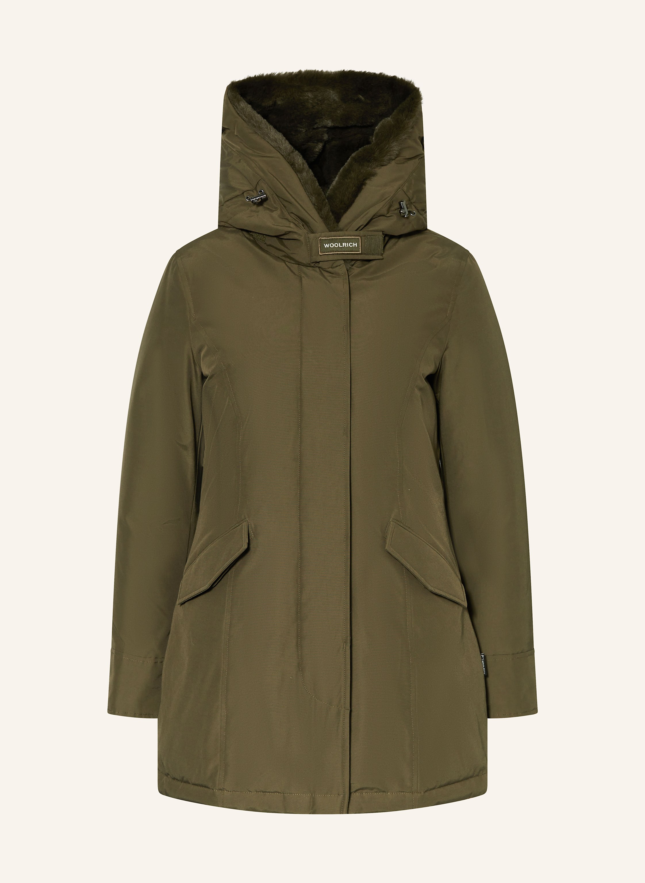 WOOLRICH Daunenjacke BEAKER mit Kunstpelz