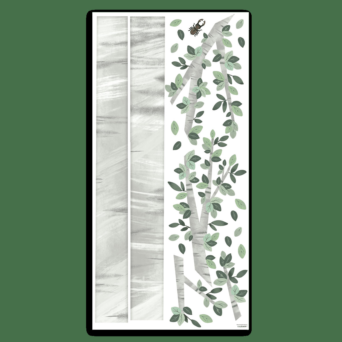 KHARU - Stickers muraux le grand arbre en vinyle mat gris