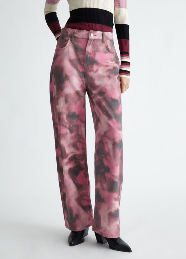 Pantaloni baggy con strass