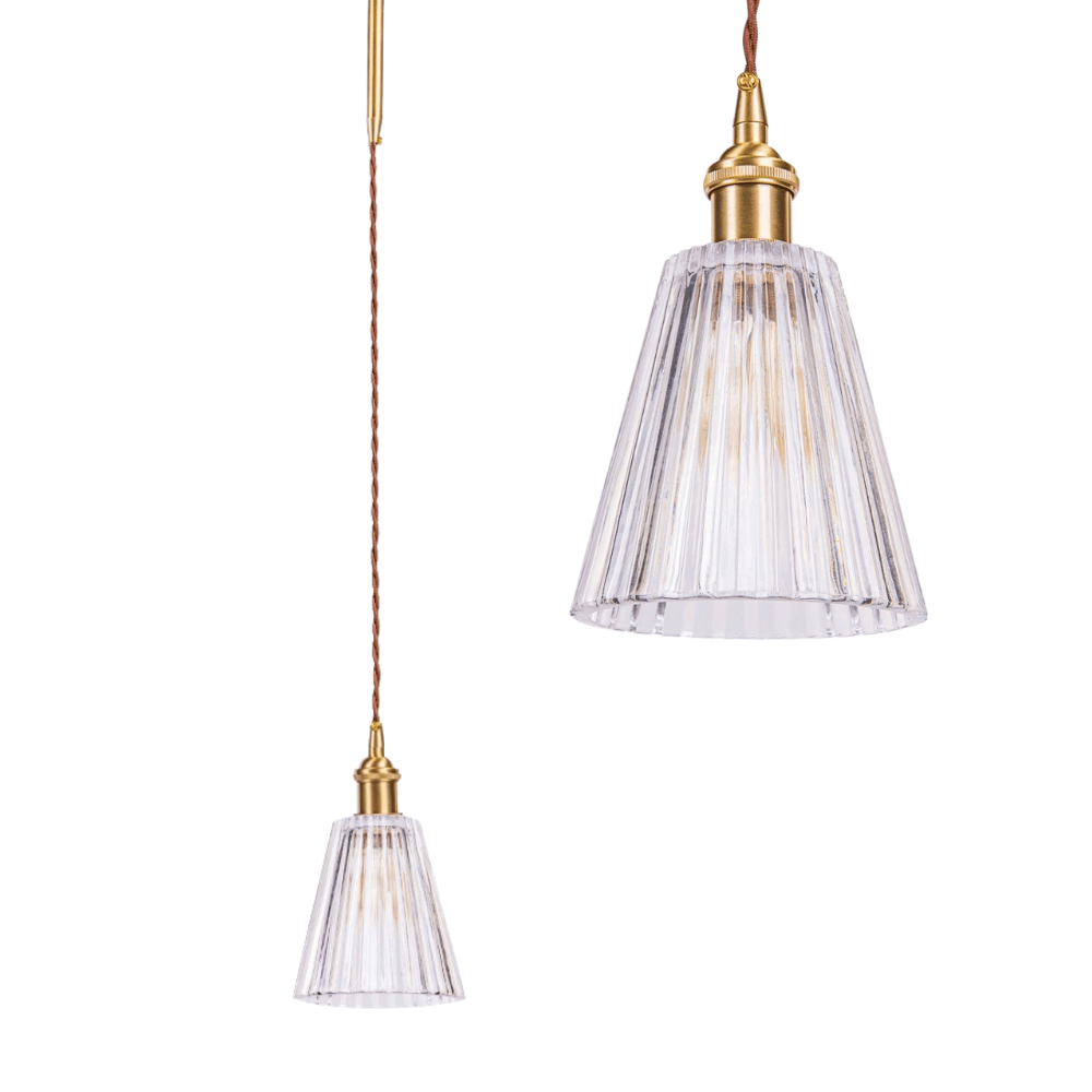Lampa Wisząca ARGON MODEL A Szklany Klosz Retro Przezroczysty Klosz