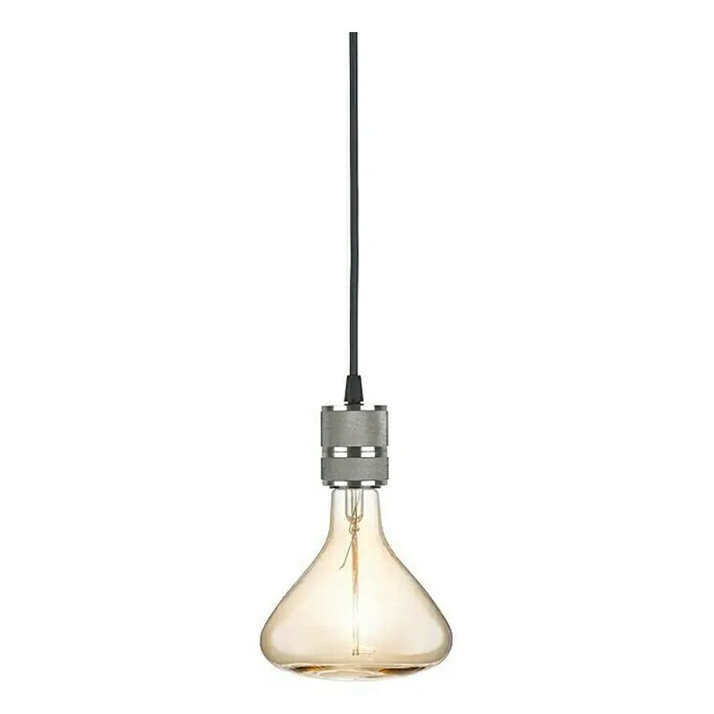 SOKKEL HOME SWEET HOME E27 SVART RILLET