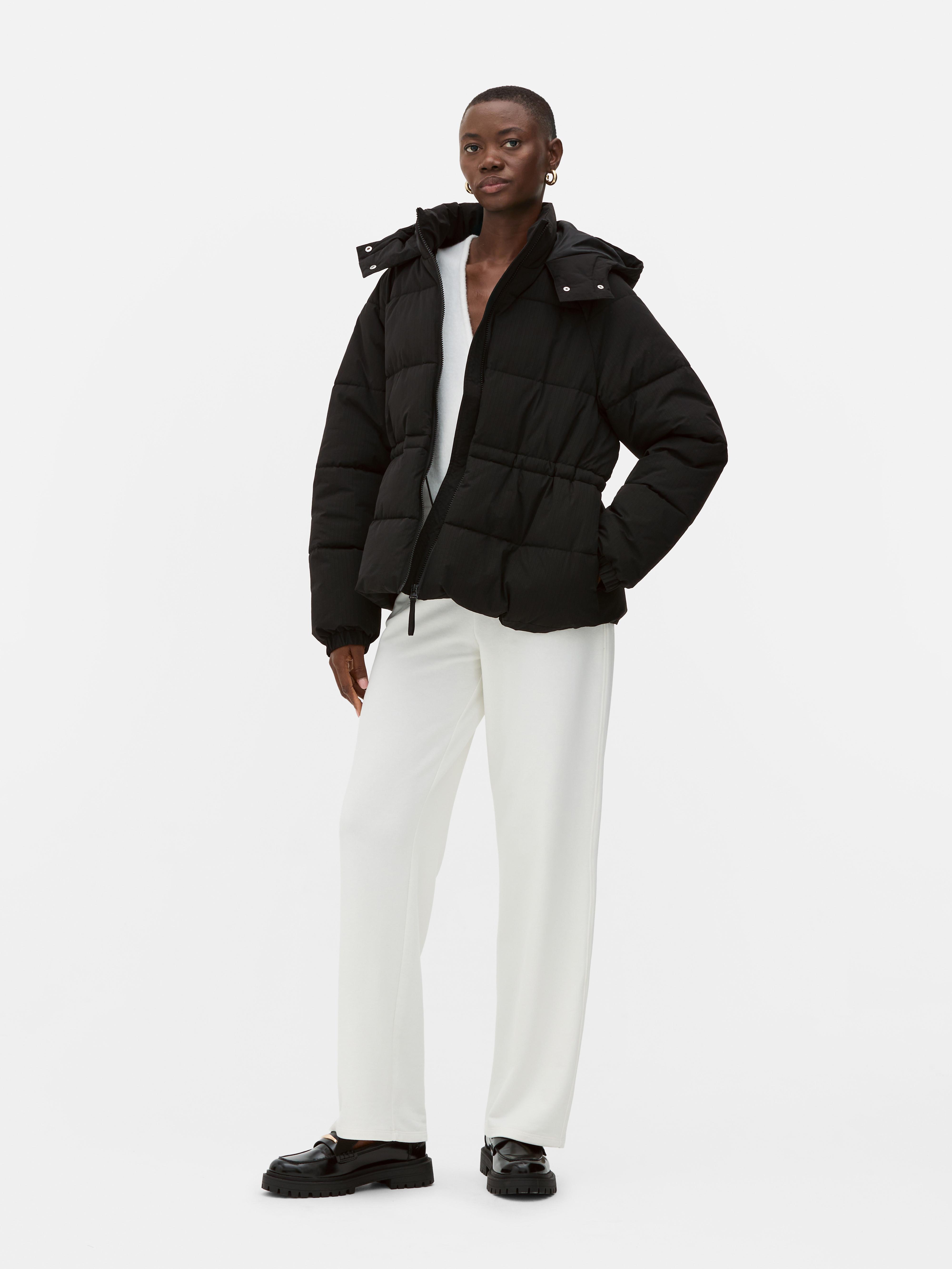 Padded Cinch Waist Jacket