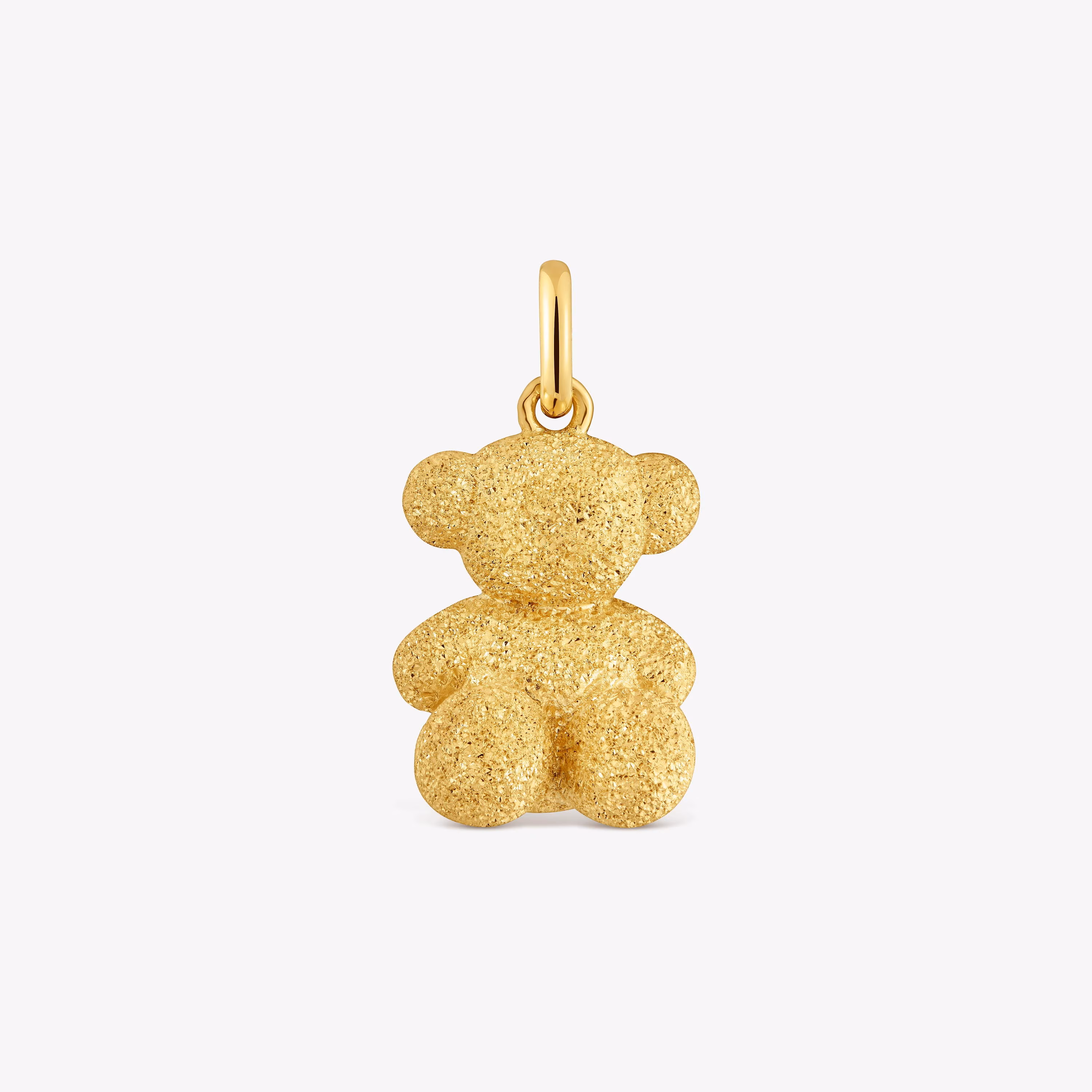 Colgante oso mediano con baño de oro 18 kt sobre plata diamantada Bold Bear