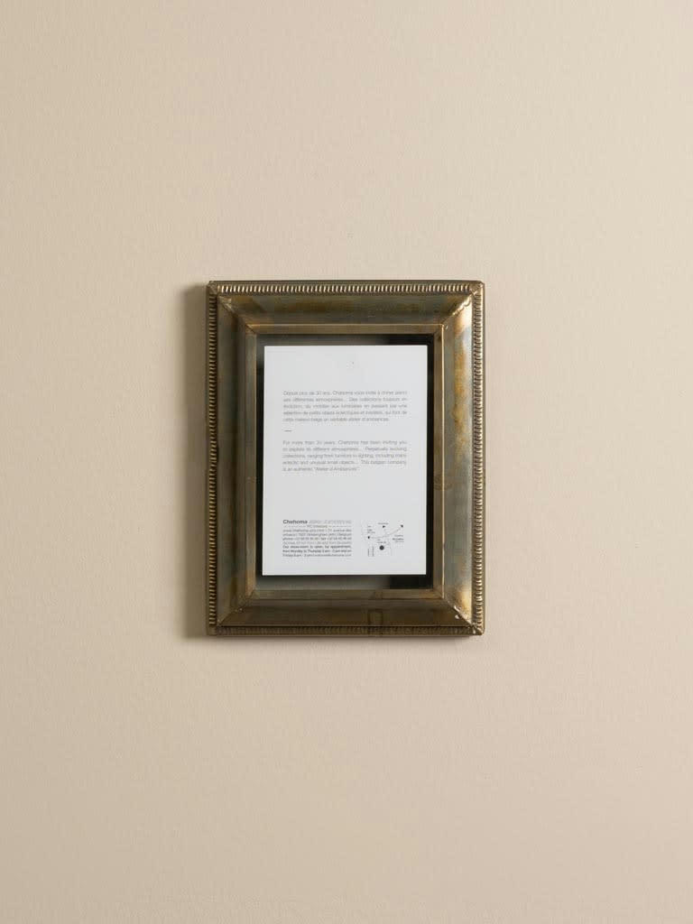 - Porte photo contour feuille de métal L4.5cm