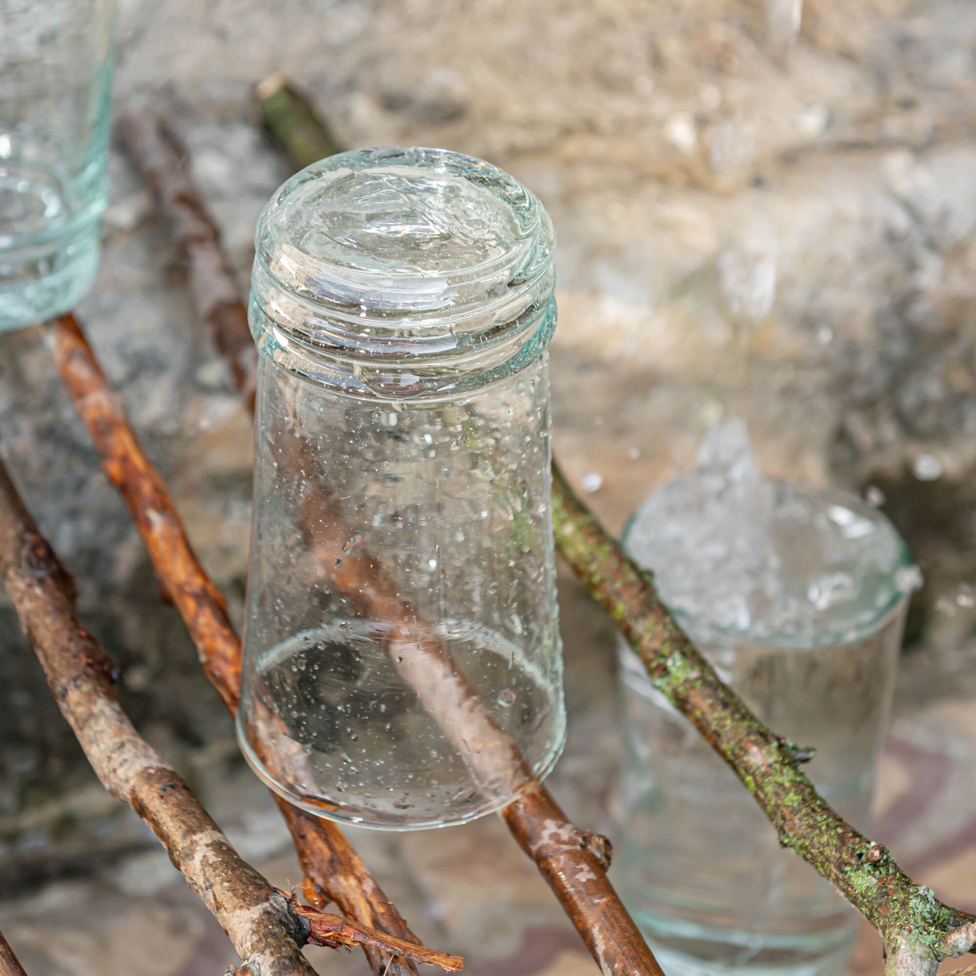 BELDI - Gobelet haut en verre recyclé 30cl - transparent