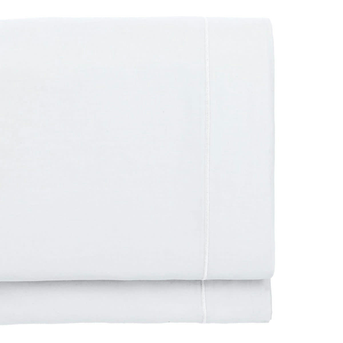 JULIA - Drap plat satin de coton  240x300 blanc