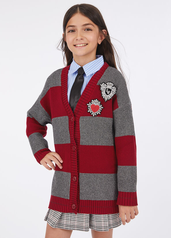 Cardigan lurex&reg; a righe