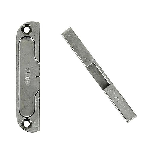 Gâche galet à défoncer axe 9mm jeu 4mm dimension 85x18x9mm pour menuiserie bois - FERCO - E-11638-00-0-1