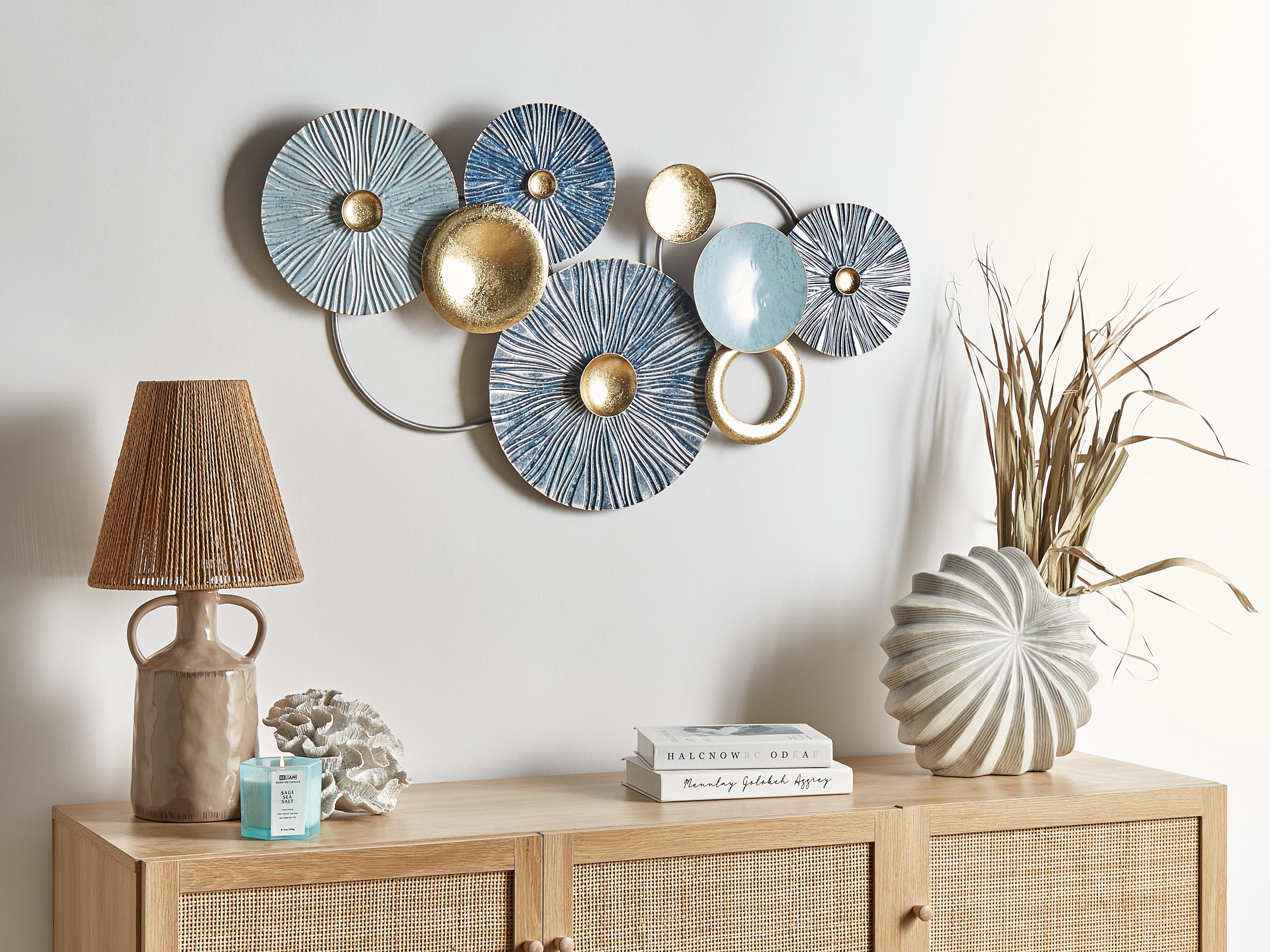 Wall Decor ACTINIUM Metal 51 cm Blue