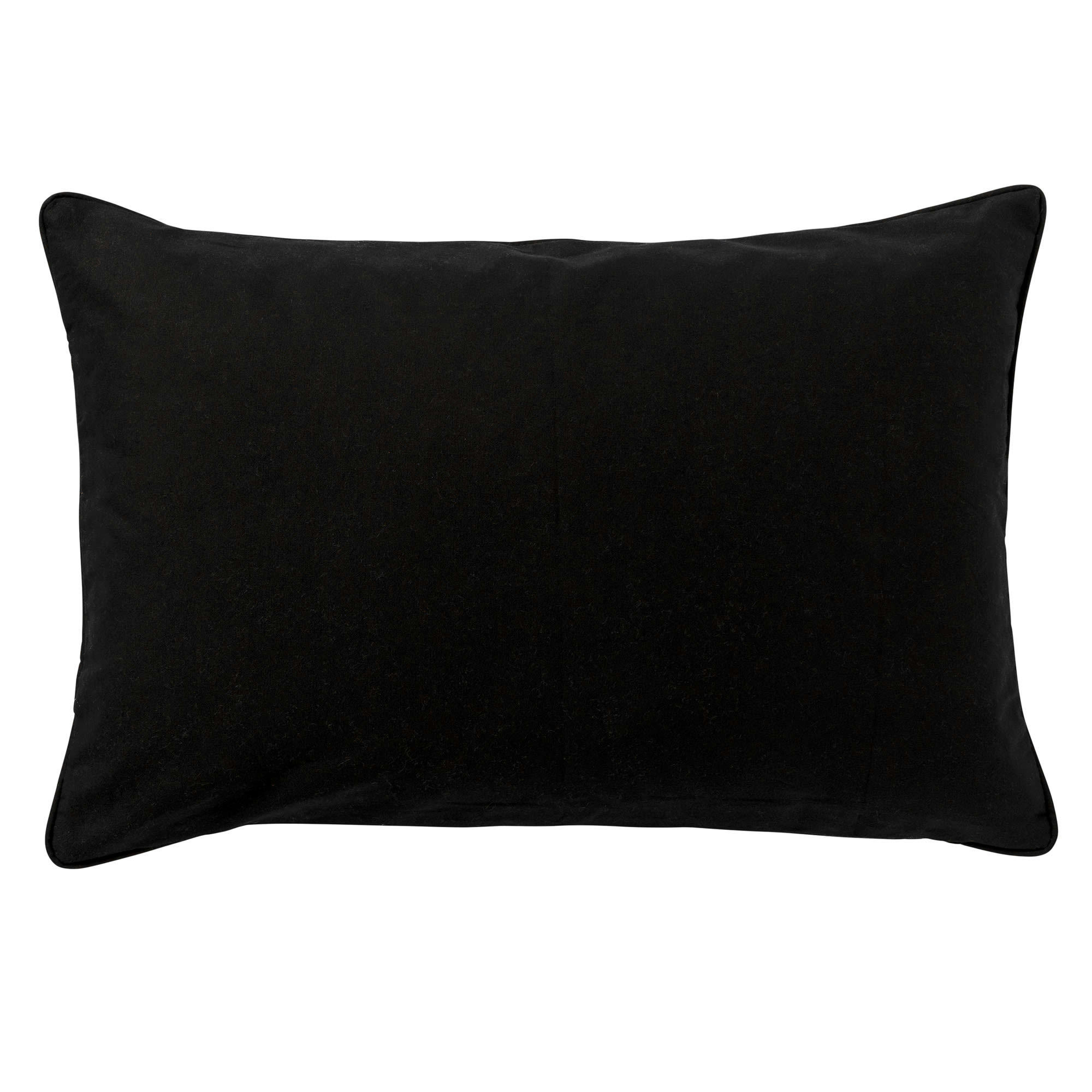 - Housse de coussin noir - 40x60 cm avec motif géométrique