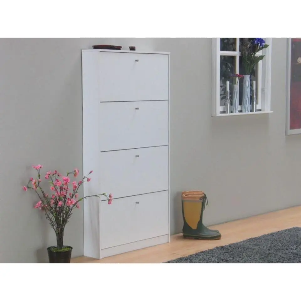 Hioshop Schoenenkast wit mat 75x148x17 cm Escape