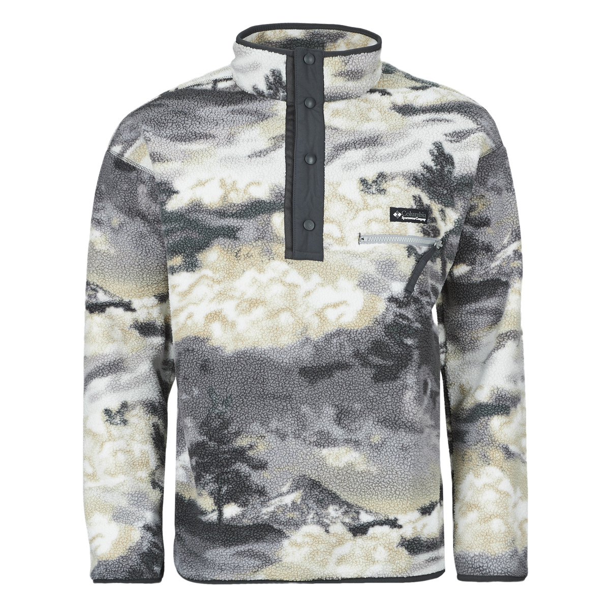 Columbia - HELVETIA II PRINTED HALF SNAP FLEECE - Grey