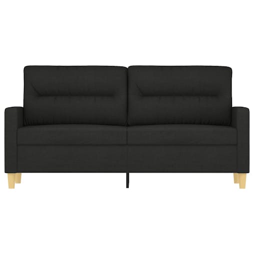 NNEVL 2-Seater Sofa Black 140 cm Fabric
