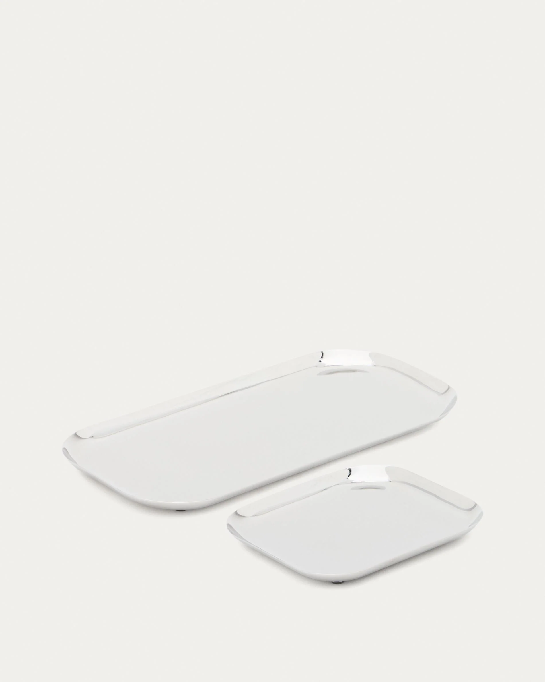 Nirela set of 2 stainless steel trays