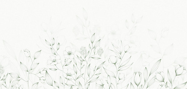 Papier peint panoramique Printemps, Vert 150 x 250cm