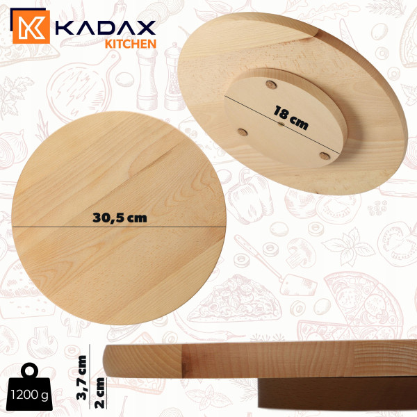 Kadax Deska Obrotowa Do Serwowania Okrągła 30cm