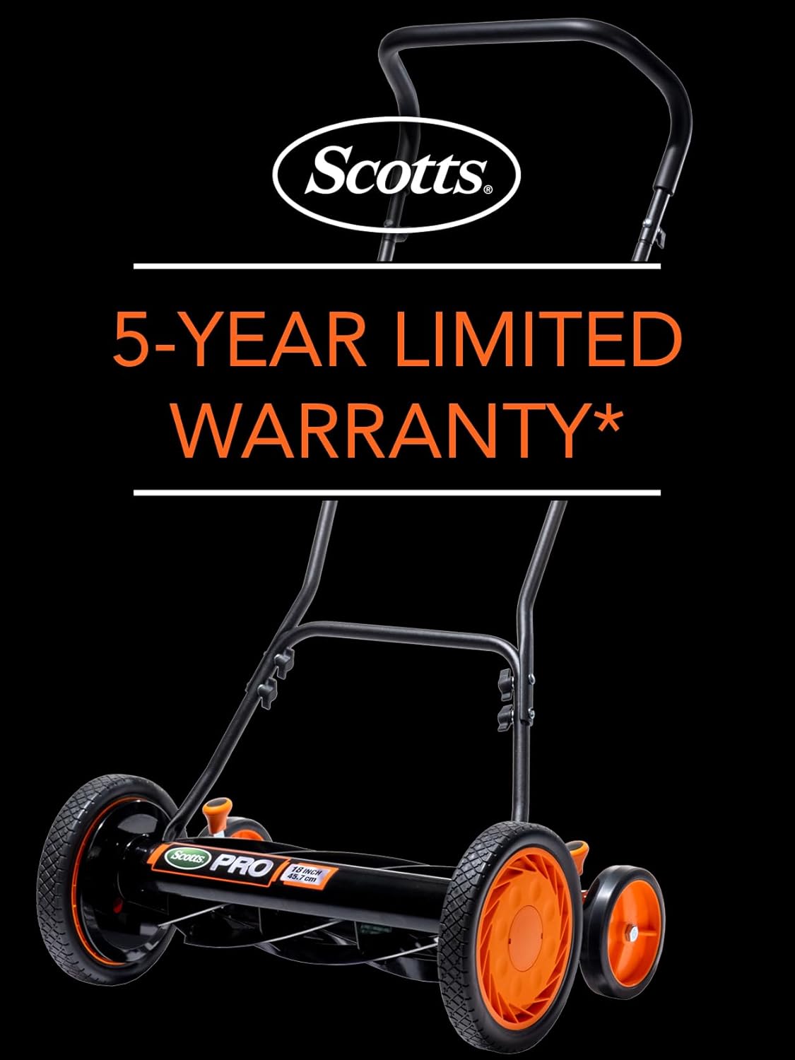 Scotts 716-18S 18-Inch 7-Blade Push Manual Reel Lawn Mower, Green