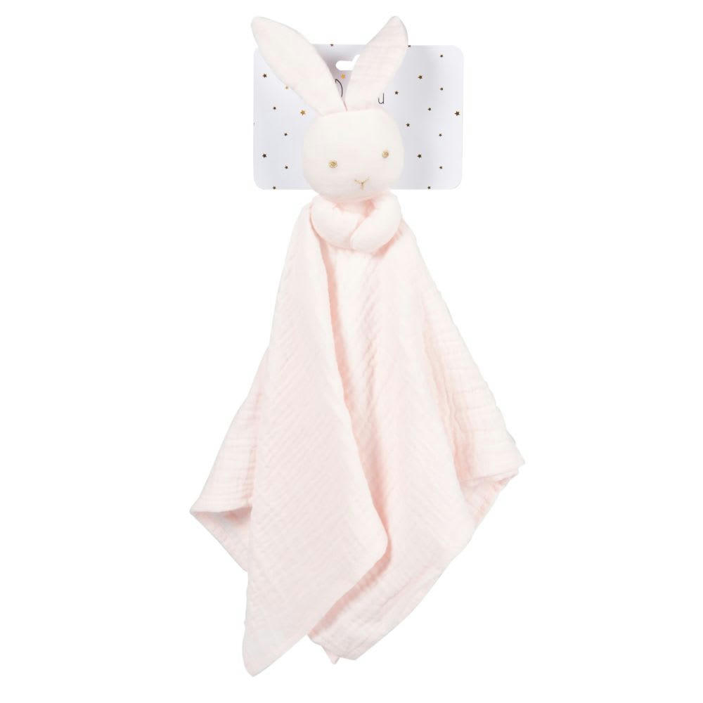 BIRD SONG - Doudou bébé lapin en coton rose