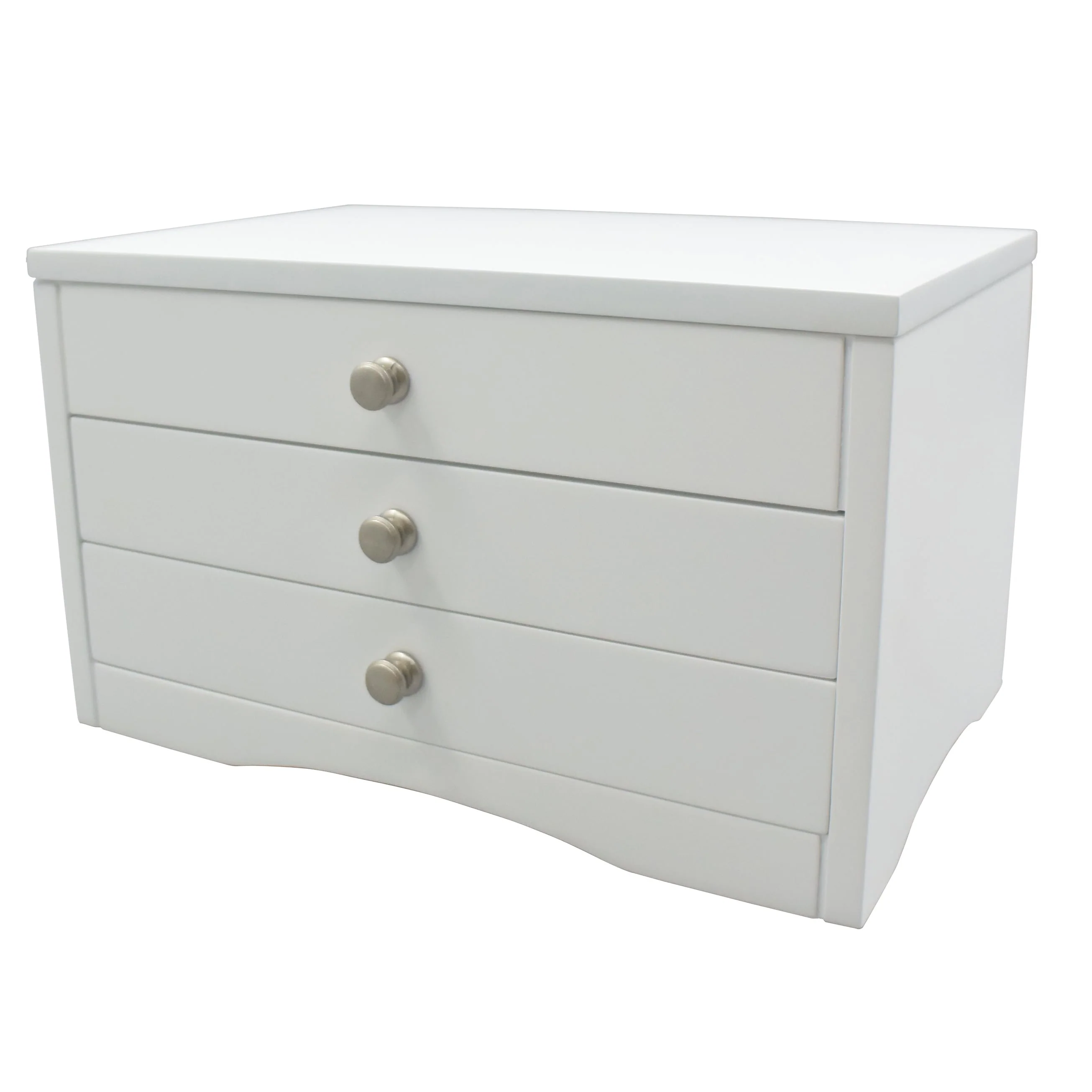 Classic Lift Top White Jewelry Box - N/A