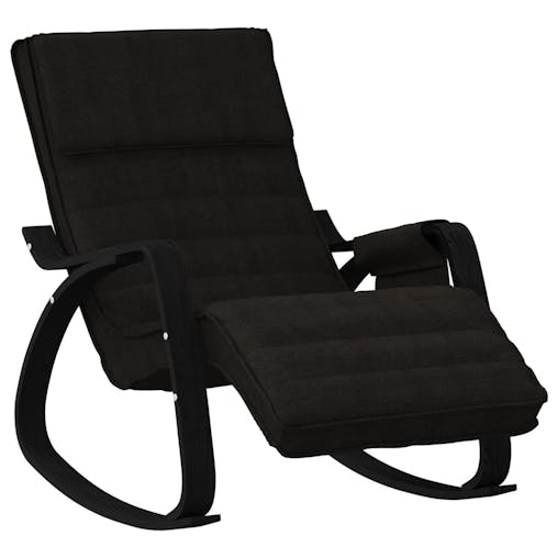 NNEVL Rocking Chair Black Fabric