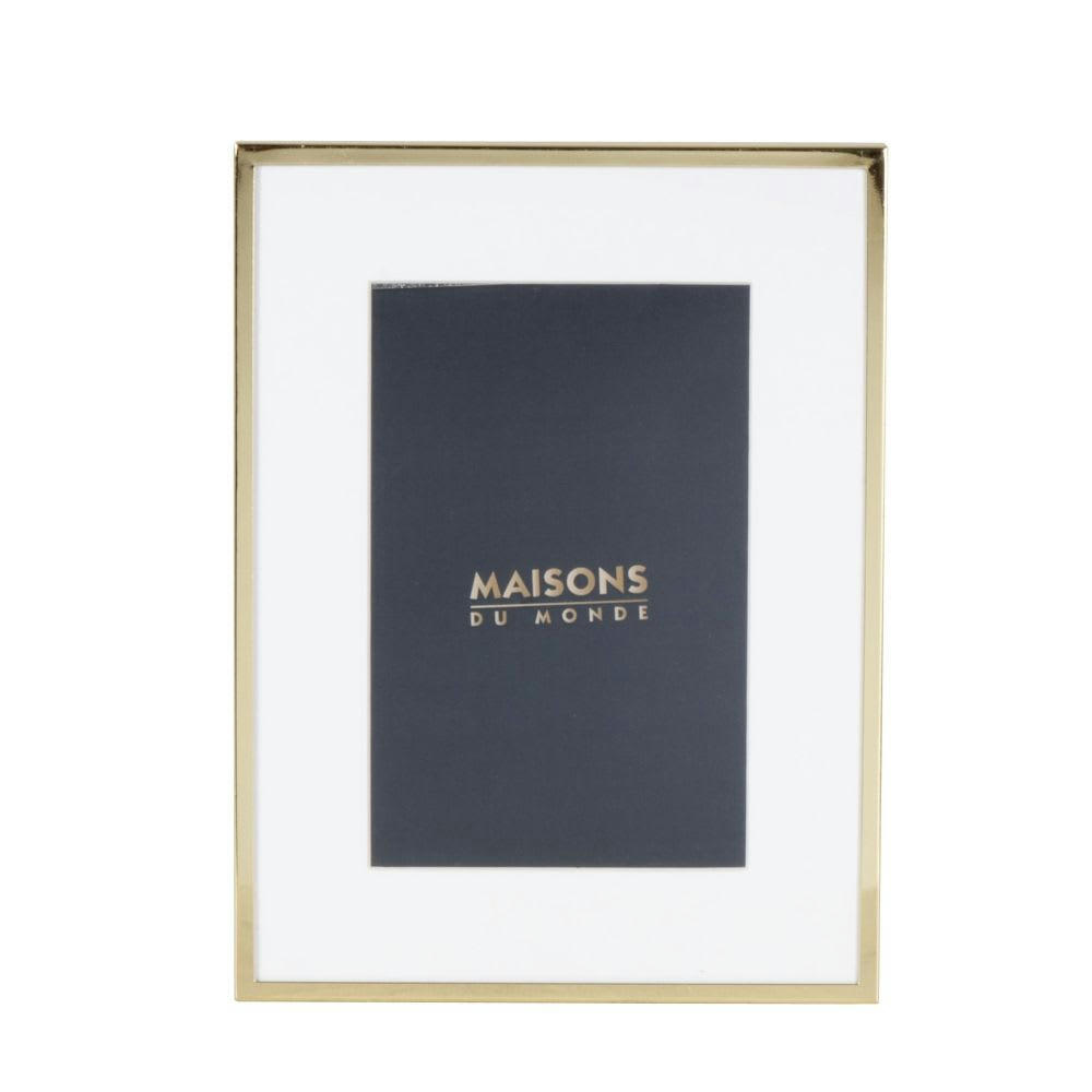 LUCIANA - Cadre photo en métal doré 10x15