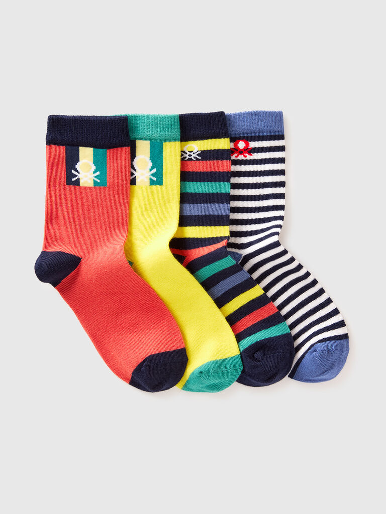 Four pairs of patterned socks