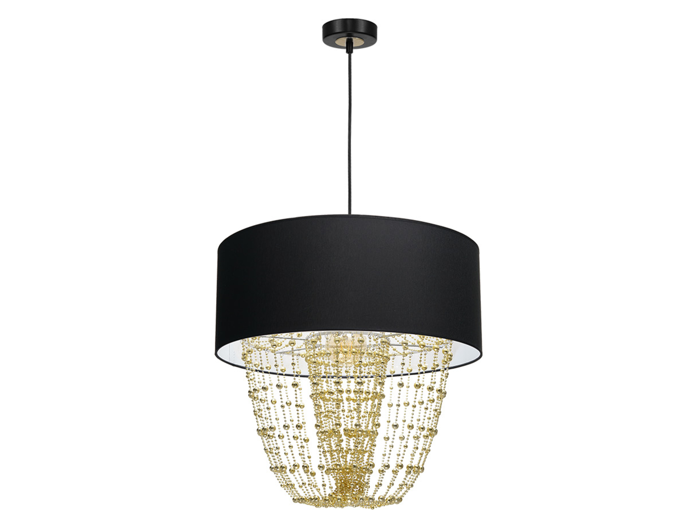 Lampa wisząca Almeria tkaninowa czarna